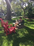 Carol relaxing