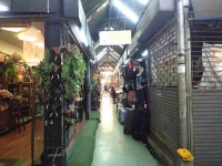 Inside stalls at the weekend market
