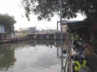The lock across the canal