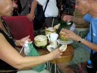 Fresh coconuts at the market