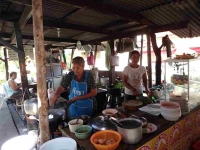 The kitchen in the outdoor restaurant