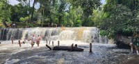 Nan and Neil in Upper Kulen Waterfall