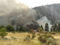 Fire reaches the shed