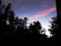 Sunset pink tinge
