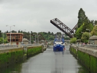 Ballard Lock and train bridge