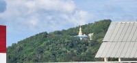 Monastery Temple on the Hill in Sunlight