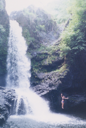 Jumping in Oheo Gulch