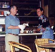 The men doing dishes