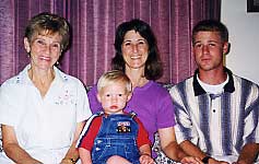 Great-Grandma Harter, Grandma Beamer, Dad Jason and Quentin