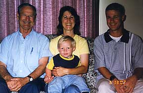 Great-Grandpa Harter, Grandma Beamer, Dad Jason and Quentin