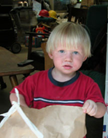 Quentin opening birthday presents