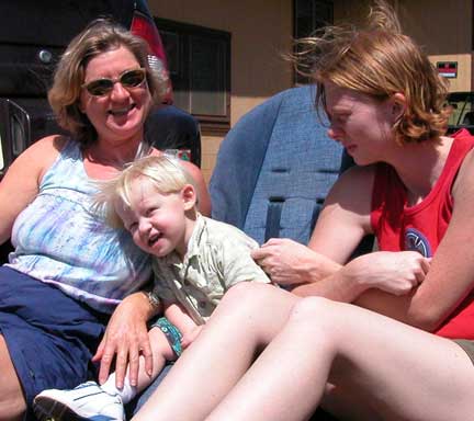 Quentin with Aunt Nan and Mommy