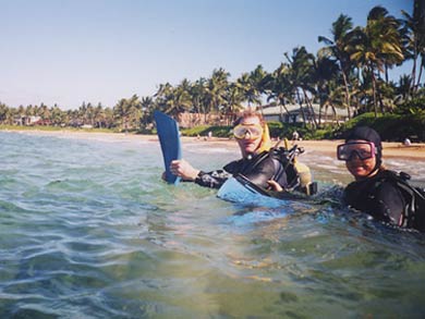 Warren getting started diving