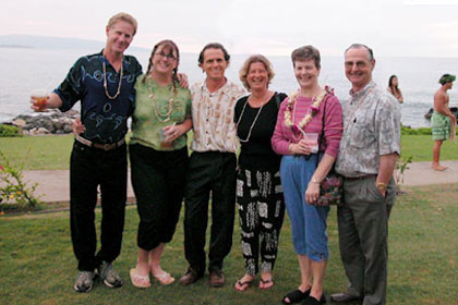 The sunset group at the luau