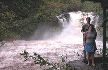 and a huge waterfall