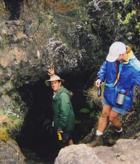 Neil about to enter the lava tube.