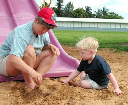 Quentin shows Aunt Nan how to do it.