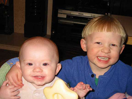 Quentin with his sister Sophie