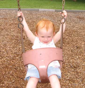 Sophie loves to swing