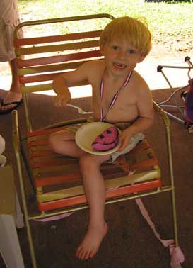 Quentin with birthday cake