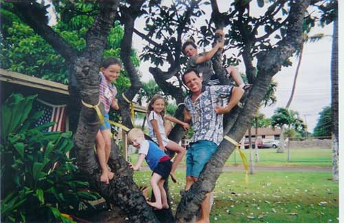 Quentin with Neil's nephew and nieces