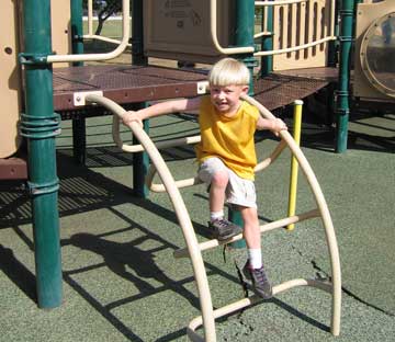 One of Quentin's favorite things: climbing