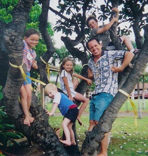 Our front yard tree climbing adventure