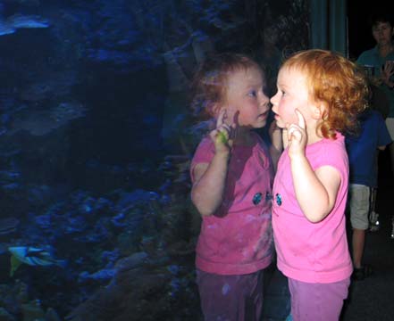 Sophie in front of Shallow Reef