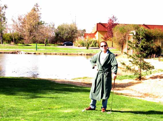 Neil golfing in Robe