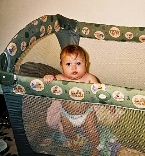 Journey in her crib