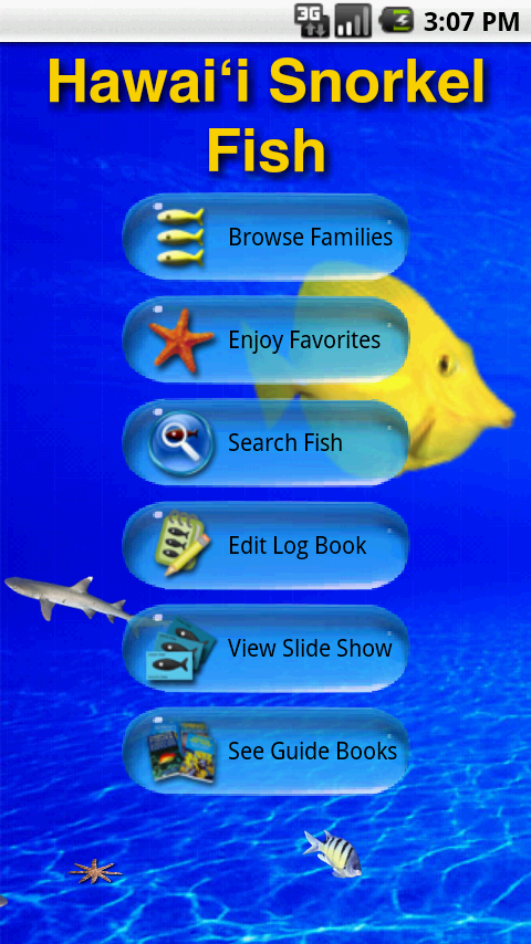 Hawaii Snorkel Fish main screen