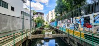 Sathon Canal art looking West