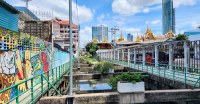 Sathon Canal art looking West