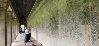 Outside walls with bas-relief carvings
