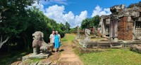 Nan and Neil with Lion