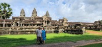 Nan and Neil at East Entrance of Angkor Wat