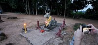 Base of Phnom Bakheng Nandi Sculpture