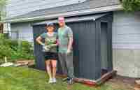 Ariann and Eric with Finished Shed