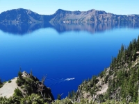 Boat on Crater Lake