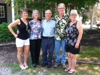 Dad with all 4 kids at Father's Day