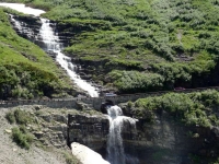Mountain stream and bridge