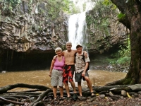 Nan, Sachin, Neil at Woodrose Waterfall