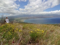 Nan on the Pali Looking to Kihei