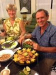 Nan and Neil enjoying coconut shrimp
