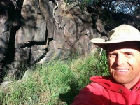Neil at Petroglyphs