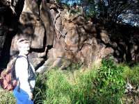 Nan at Petroglyphs