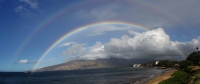 Double rainbow in front of our house