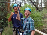 Quentin ziplining