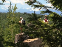 Neil, Nan with snowcapped mtns