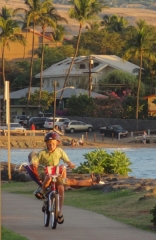 Quentin riding his new bike